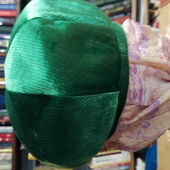 Emerald Green Tam hat vintage USA Made - Picture 3 of 9